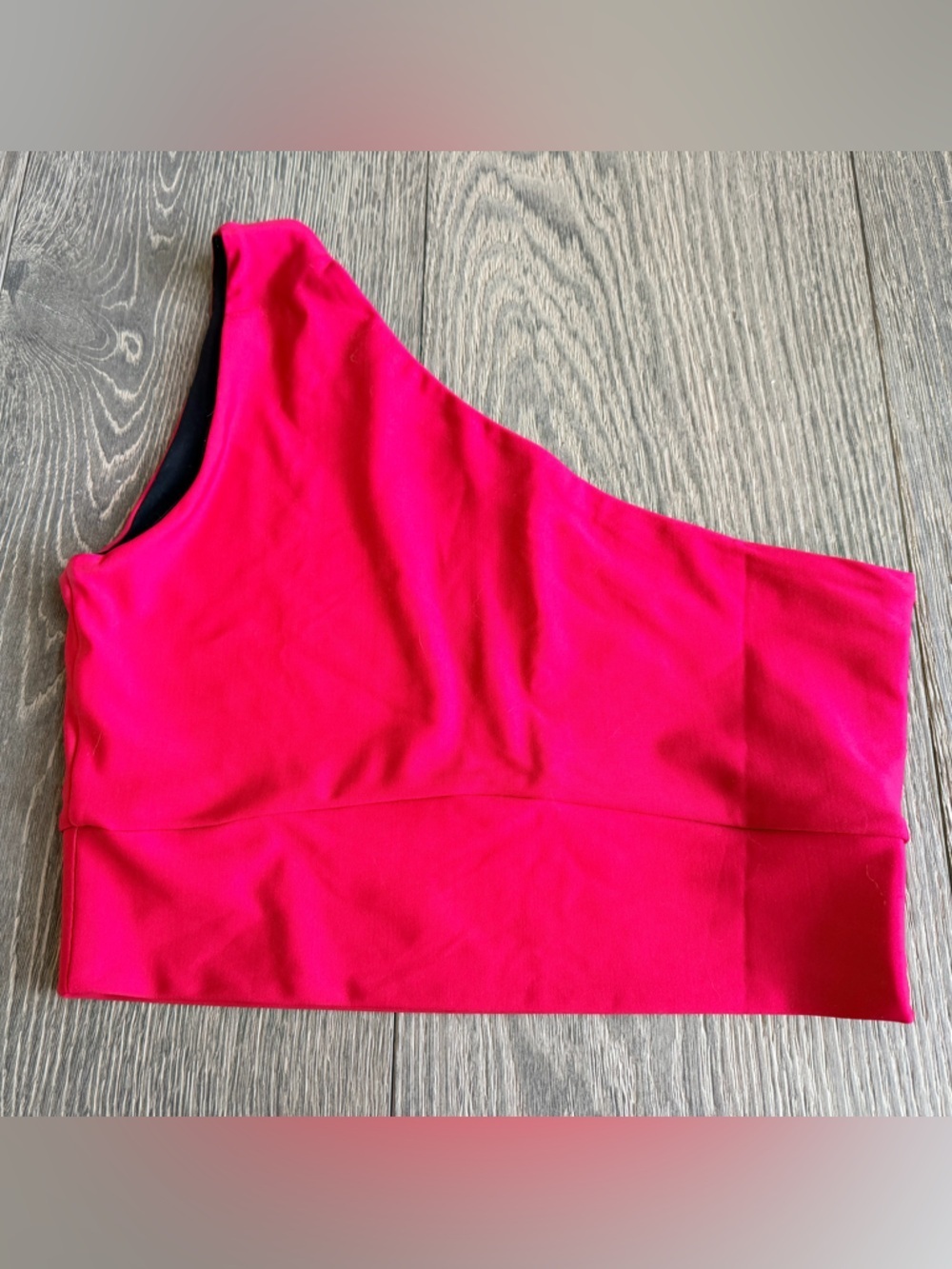 Exotica Red Performance One Shoulder Comfort Crop Top Size Medium